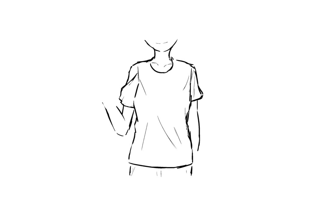描き方講座 Tシャツのしわの描き方 初心者向け ノラホシクリエイティブ